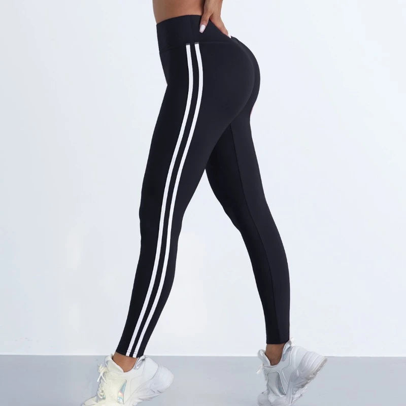 Striped Yoga Leggings for Women