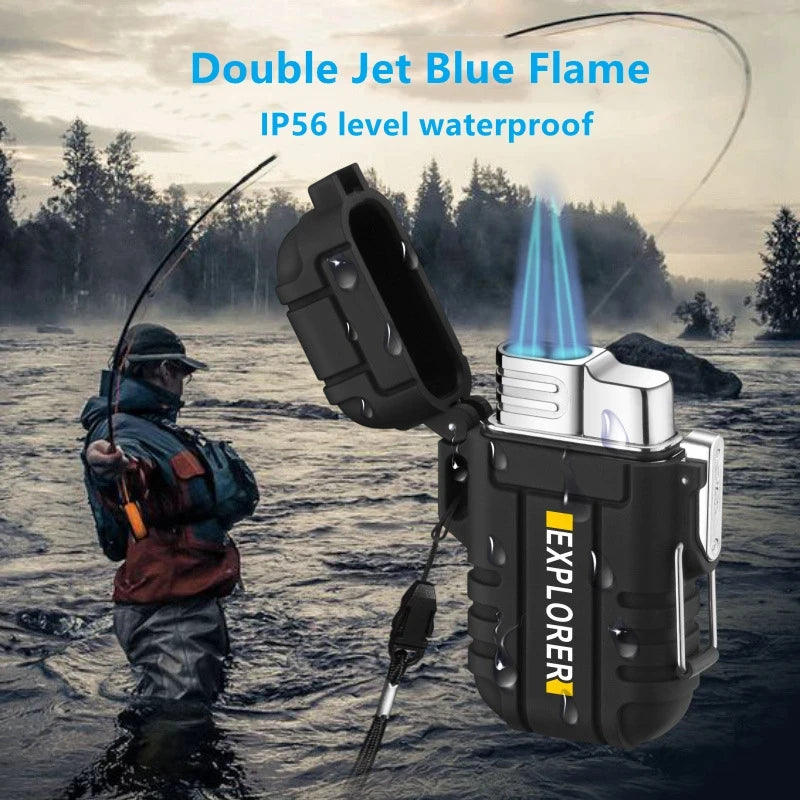 Waterproof Camping Lighter with Lanyard