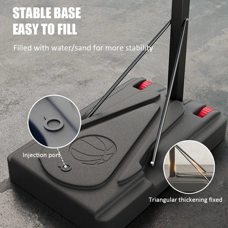 Adults Mobile Basketball Stand Kids Adjustable Basketball Hoop Indoor Outdoor Shooting Practice Basketballs Training Equipment24 Hour Sport