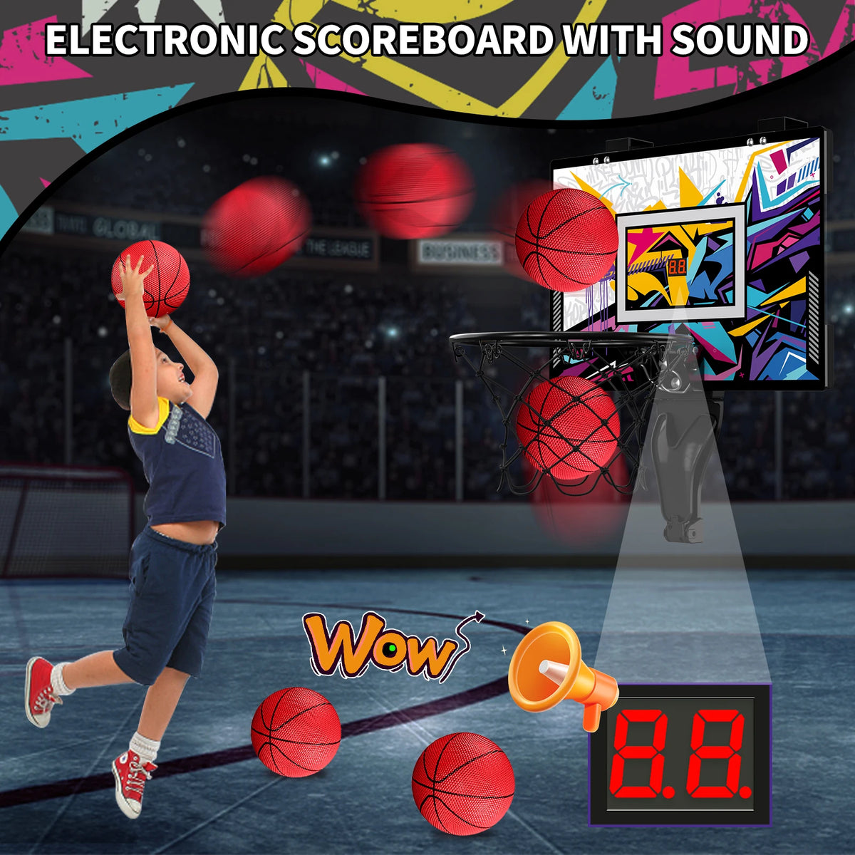Kids' Mini Basketball Hoop Set: Indoor & Outdoor Play
