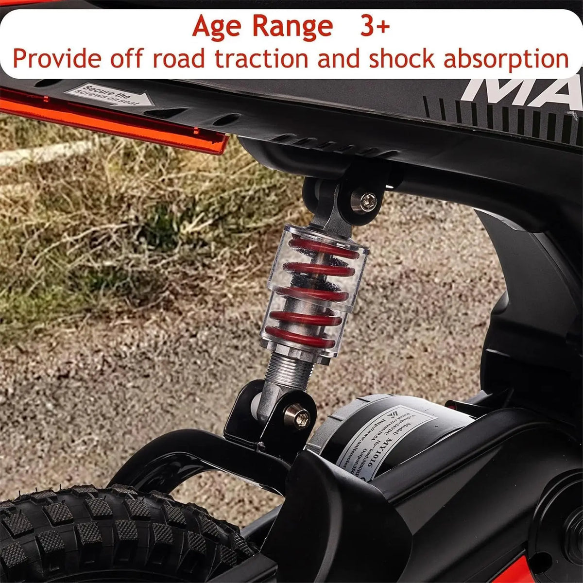 Kids 24V Ride-On Motorcycle - 135lb Capacity & 2-Speed Modes