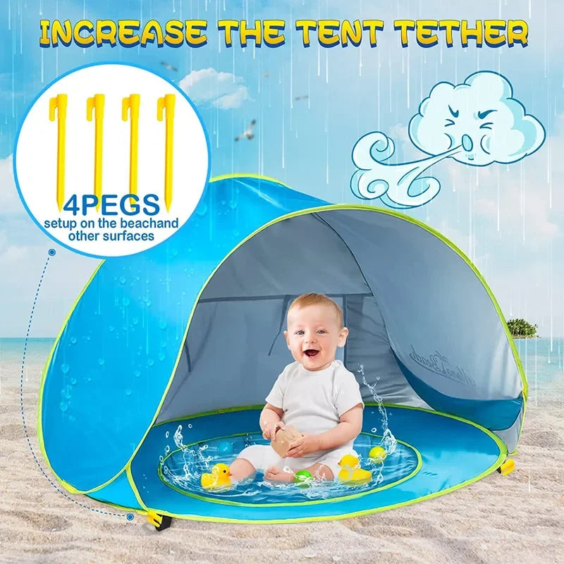 Waterproof & Breathable Pop-Up Tent for Beach & Pool