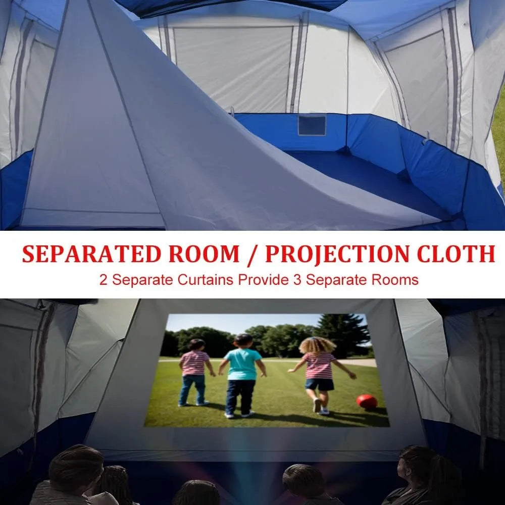 Multi-Room Tent with Removable Rainfly