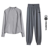 DRUR M-4XL Loose Fit Running Sets Women Quick Dry Sportswear Outfits 2 Piece Yoga Suit Gym Clothes Autumn Winter Tracksuit New 24 Hour Sport