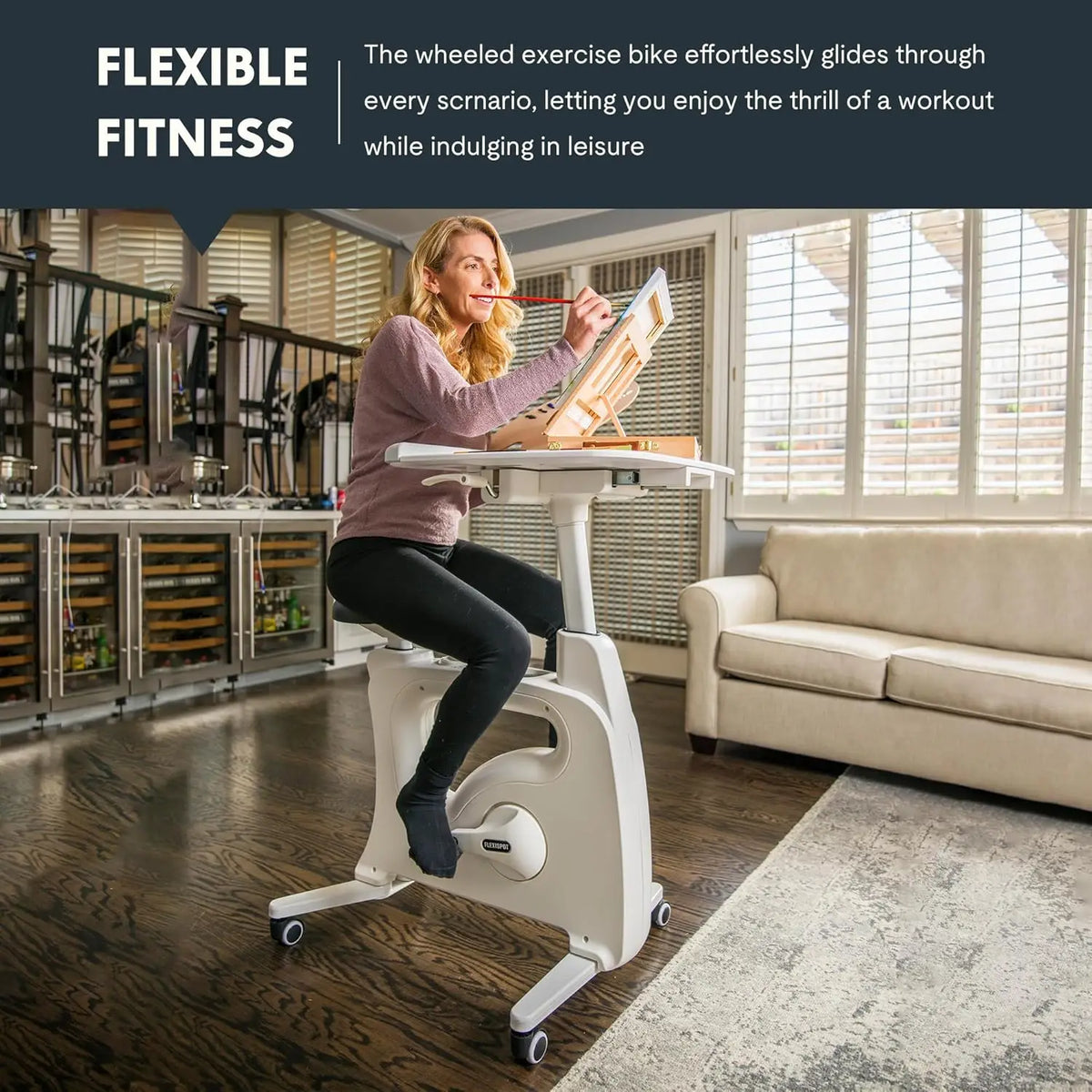 3-IN-1 Exercise Bike,Under Desk