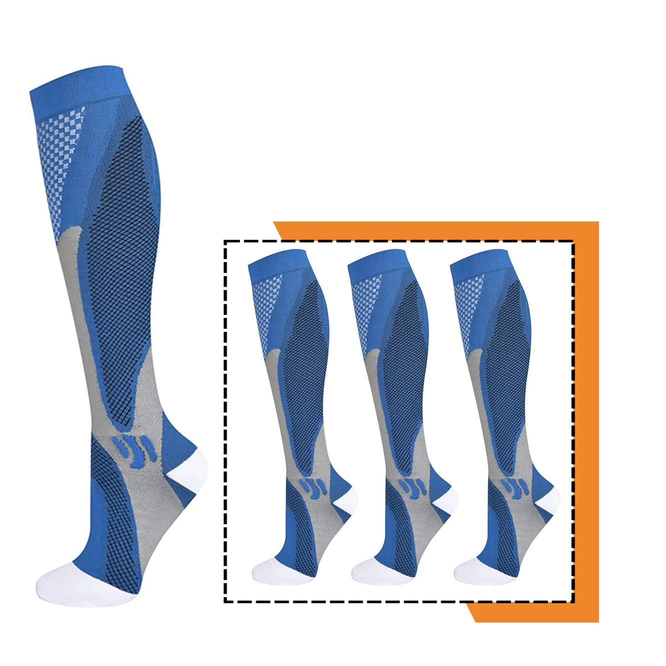  3 pairs of blue