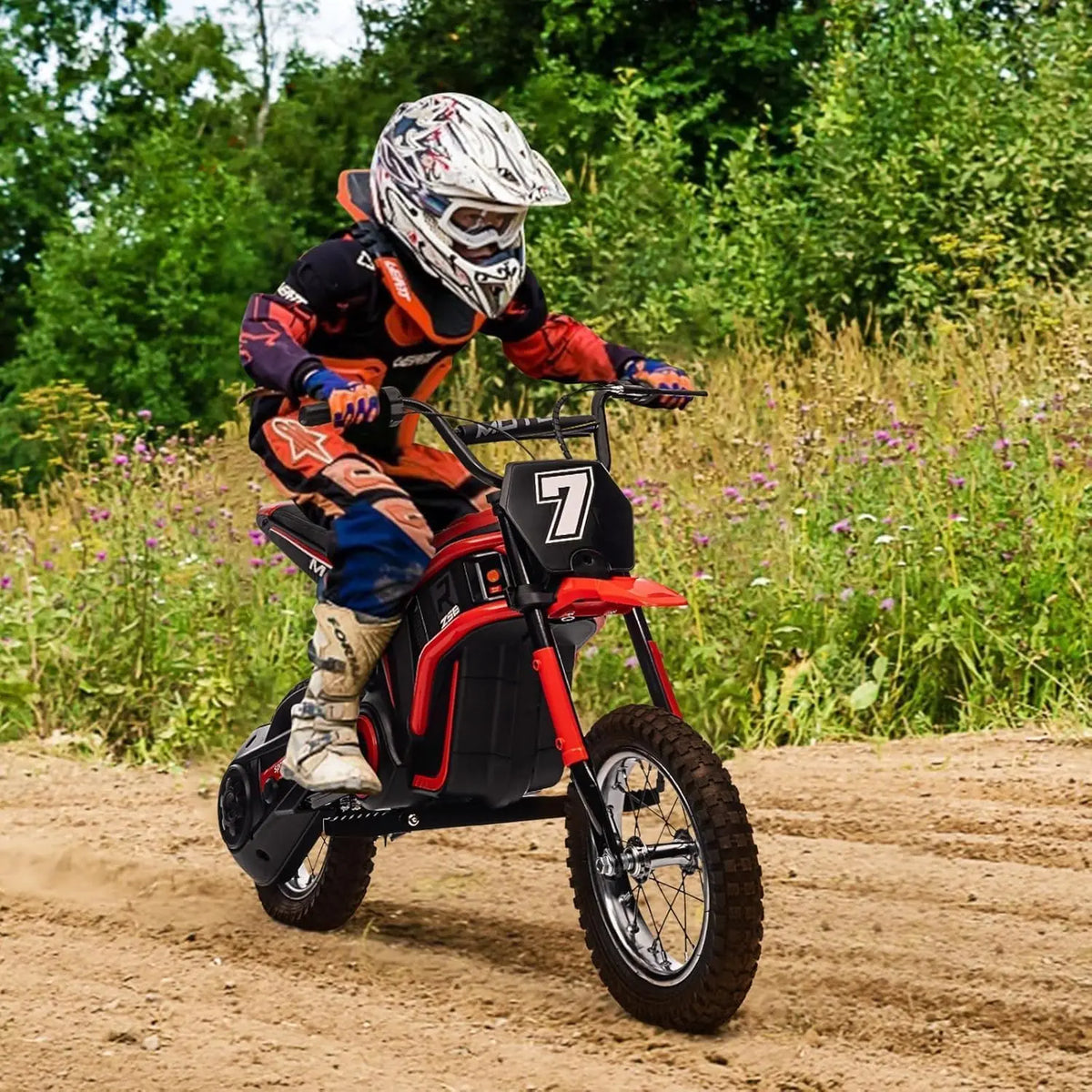Kids 24V Ride-On Motorcycle - 135lb Capacity & 2-Speed Modes