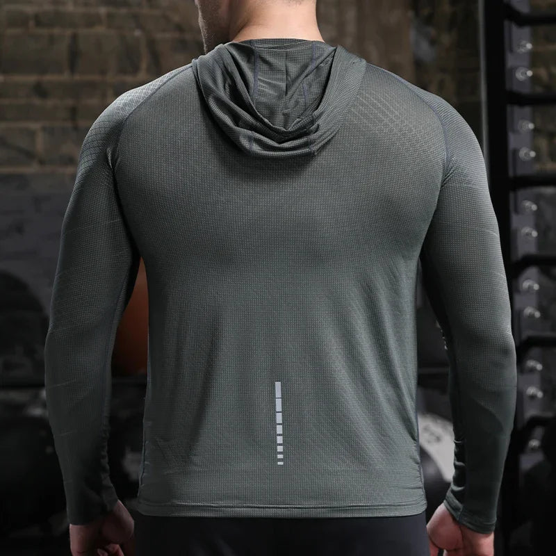 Men's Quick Dry Outdoor Sports Hoodies Activewear Running Tops 24 Hour Sport