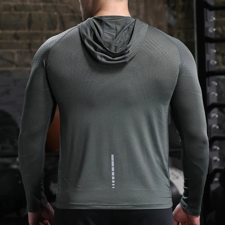 Men's Quick Dry Outdoor Sports Hoodies Activewear Running Tops 24 Hour Sport