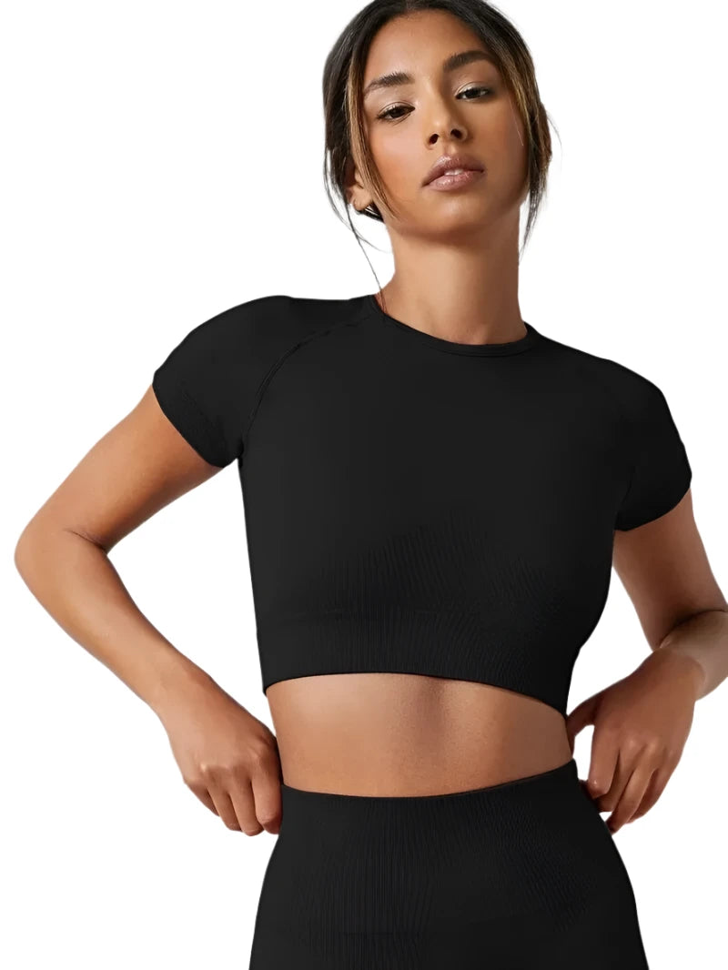 Breathable Short Sleeve Sport Top for Women