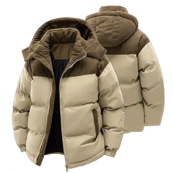 Men's Fleece-Lined Winter Parka Warm Heavyweight Jacket