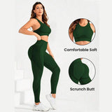 2-piece suit, women's yoga suit, beautiful back high waist trousers combination, seamless super elastic ideal gym clothing 24 Hour Sport