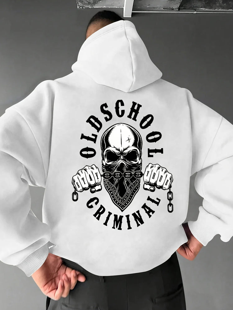 Men's Skull & Bandana Double-Sided Graphic Hoodie