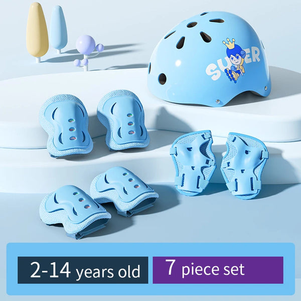 Kids' Protective Gear Set: Helmet & Pads for Ages 2-14