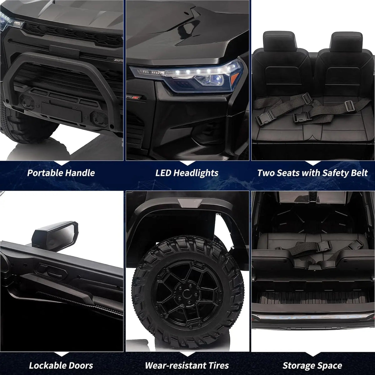 Dual Motor 4WD Electric Ride On Truck for Kids