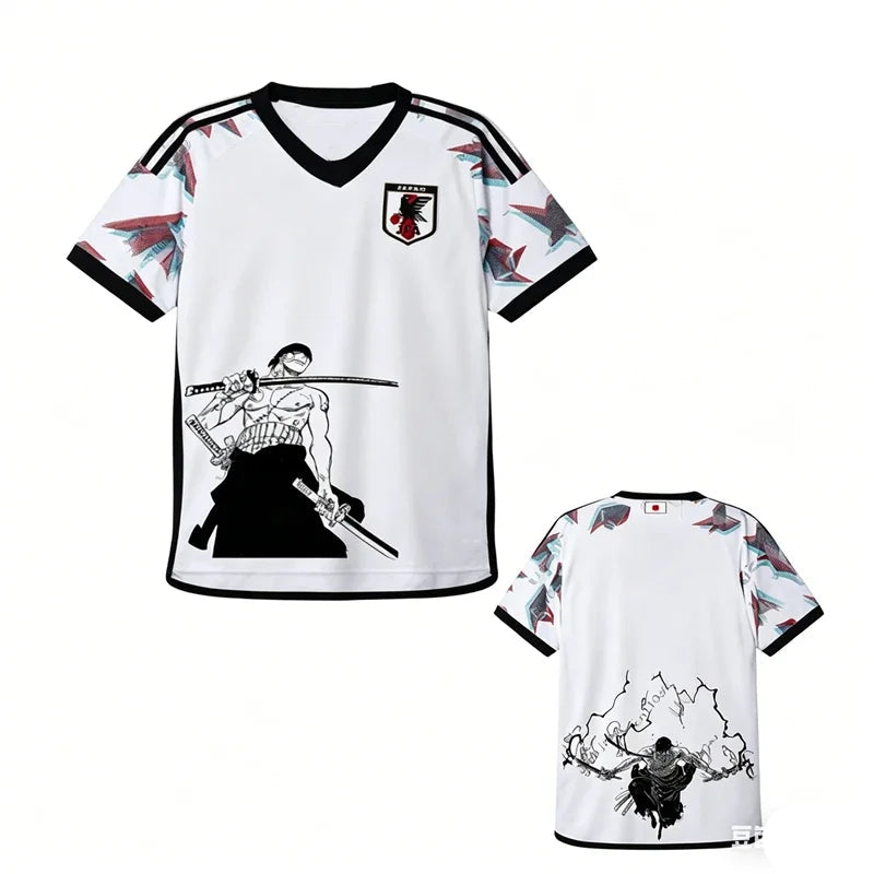Boys' One Piece Luffy Anime Graphic Sports Jersey