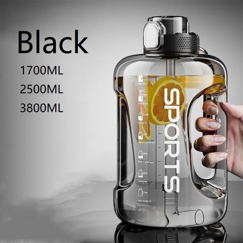 Large Capacity Sports Water Bottle with Straw