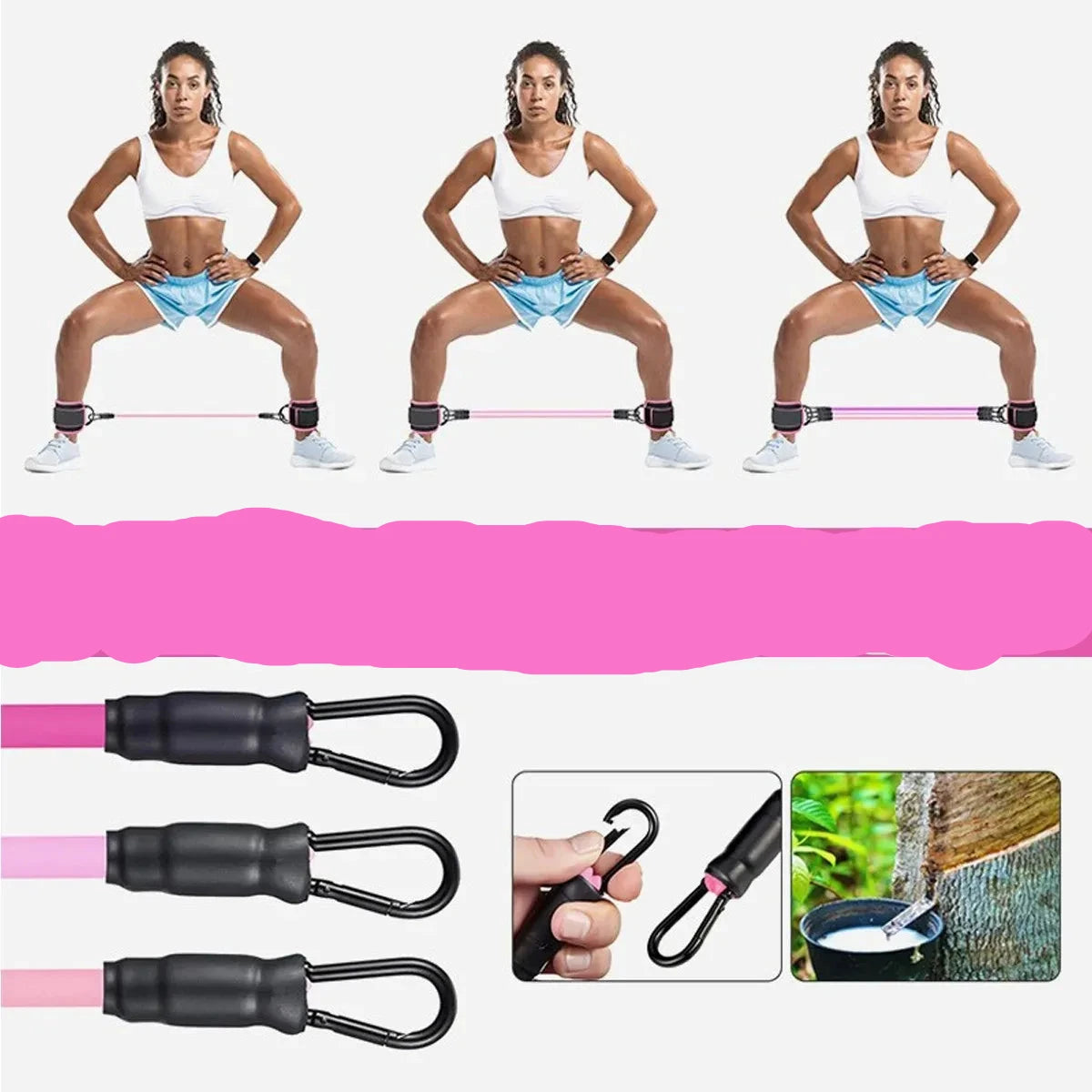 Resistance Bands Ankle Straps Fitness Set