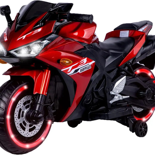 Kids 12V Battery Motorcycle: 2-Wheel Ride-On with Light