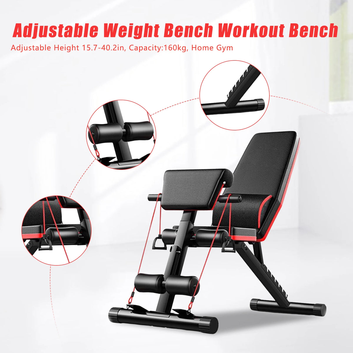 Heavy-Duty Adjustable Weight Bench