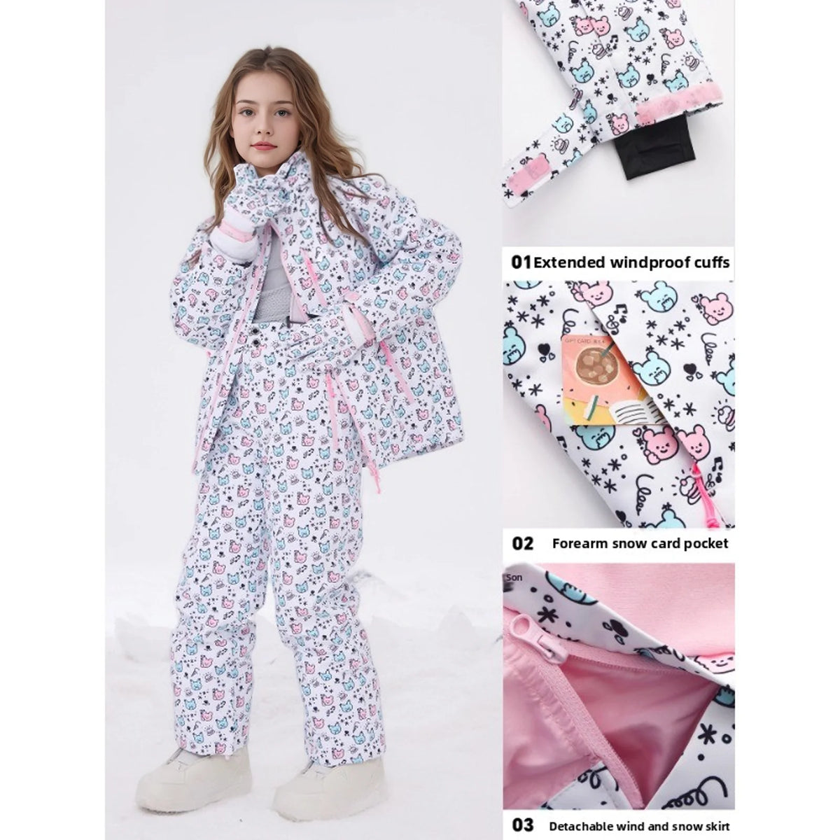 Coldelement Girls Ski Jacket Warm Waterproof Windproof Cold Weather Skiing Apparel Girls Ski Suit Girls Winter Jacket - 24 Hour Sport