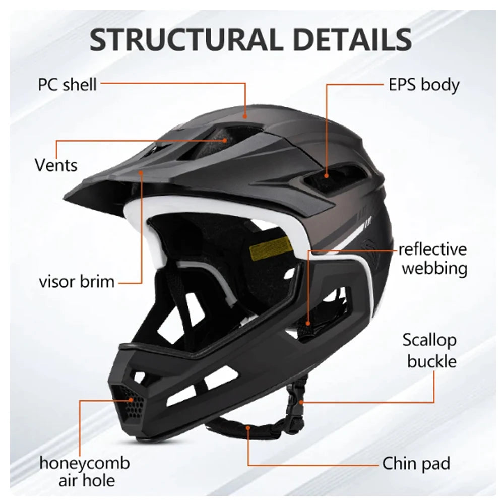 Adult Mountain Bike Helmet for Cross-Country and Downhill Riding