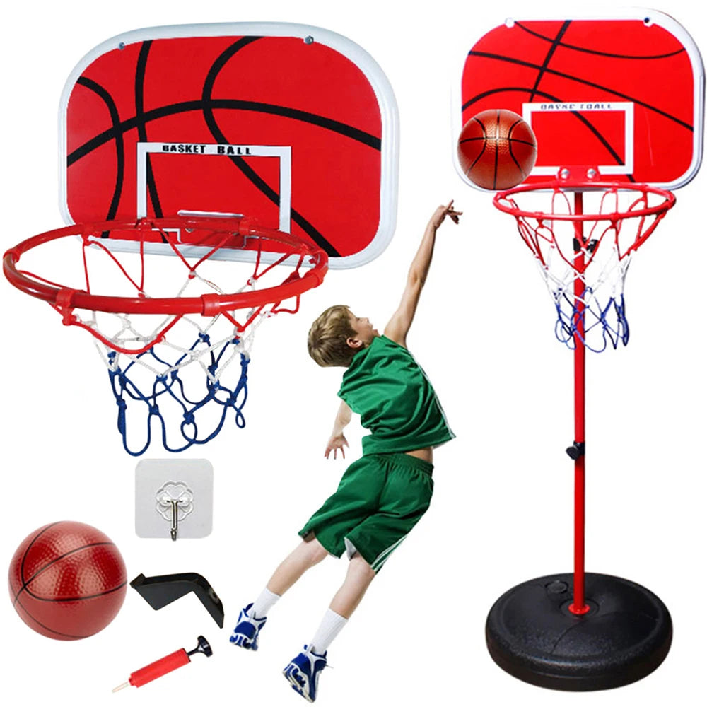 Portable Basketball Goal: Adjustable Height, Pump Included