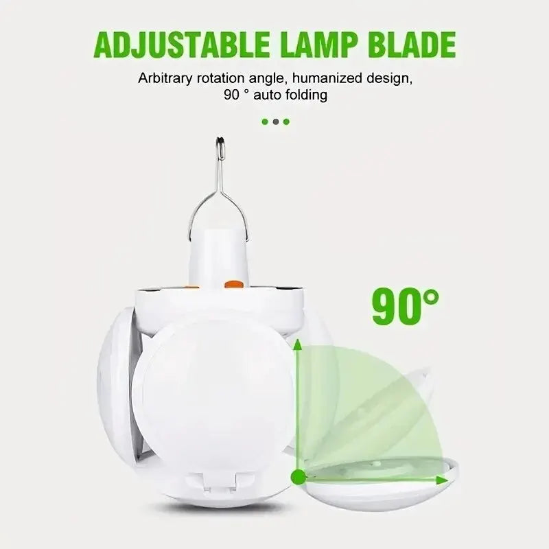 Rechargeable Solar Camping Lantern with Hook