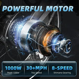 Ebike K6F 1000W 48V 25AH 20-inch mountain city adult electric bicycle 24 Hour Sport