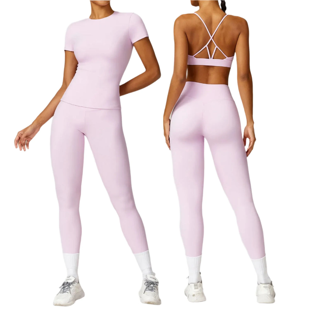 Women's Athletic Wear: Tee and Leggings