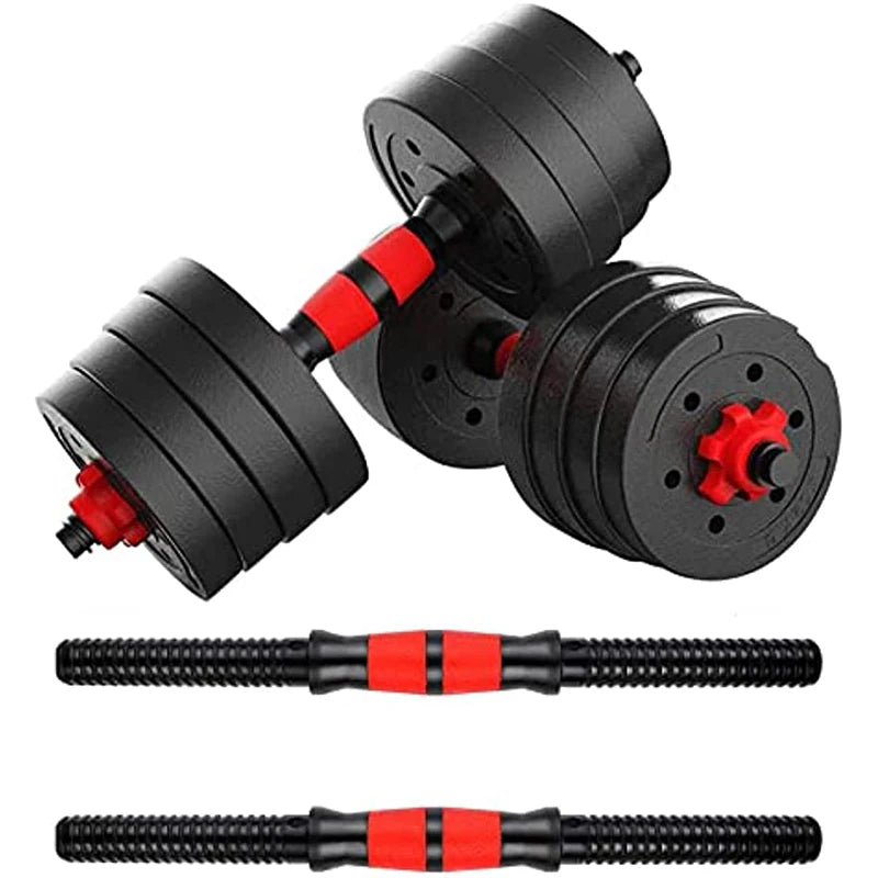 Threaded Dumbbell Handles with Barbell Buckle for Home Gym