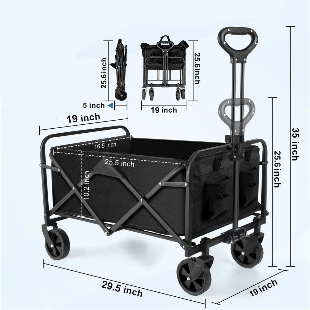 Rugged, Portable Wagon for Beach, Camping, and Yard Work