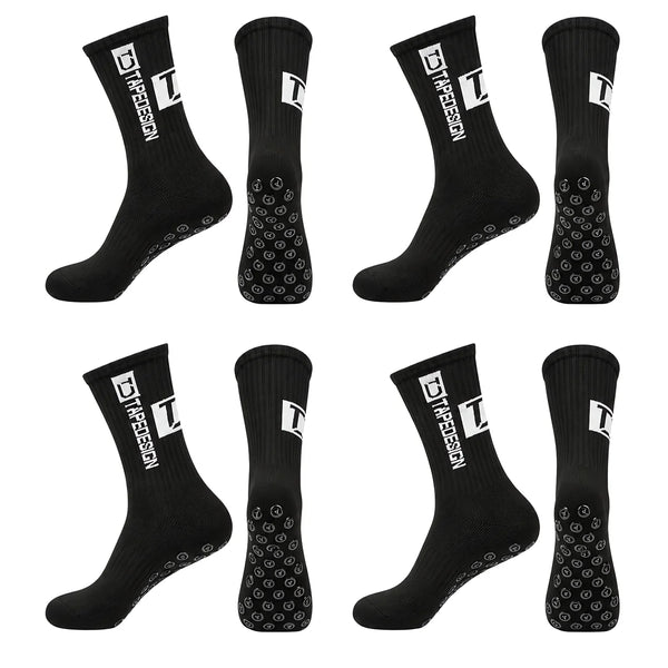 Men's Non-Slip Running & Football Socks Thick Athletic Crew