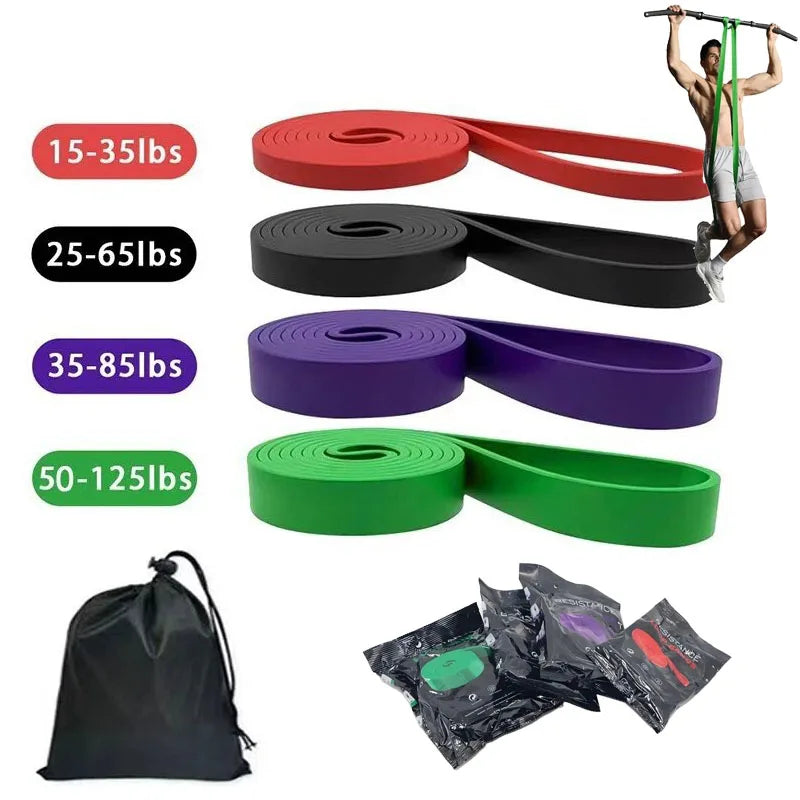 4pcs Pull-Up Resistance Bands for Full-Body Workout & Gym