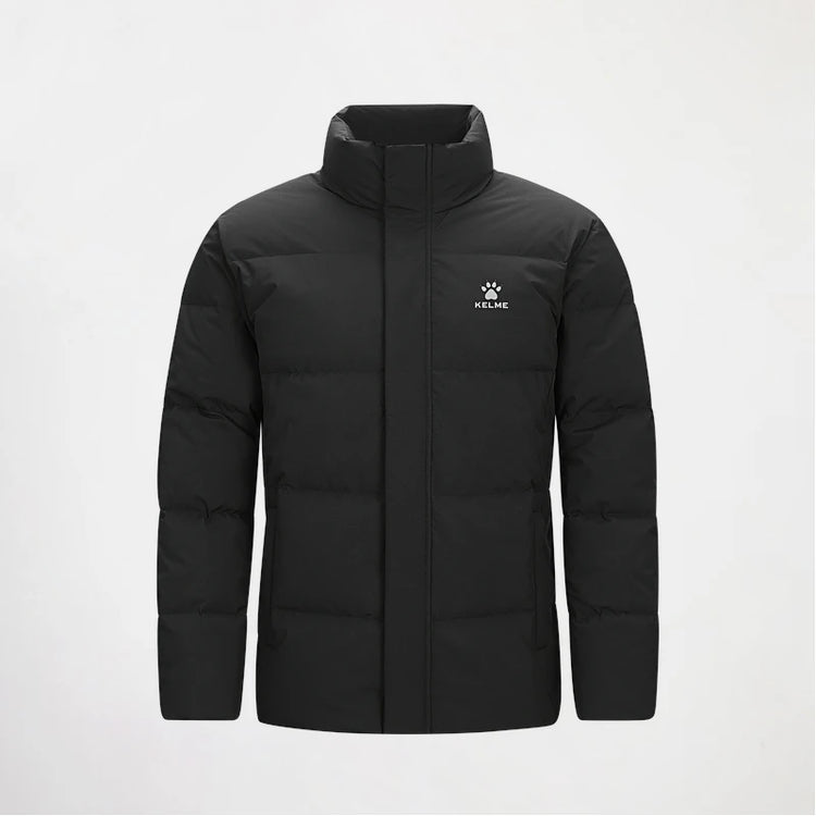 Men's Quilted Puffer Jacket with Stand Collar