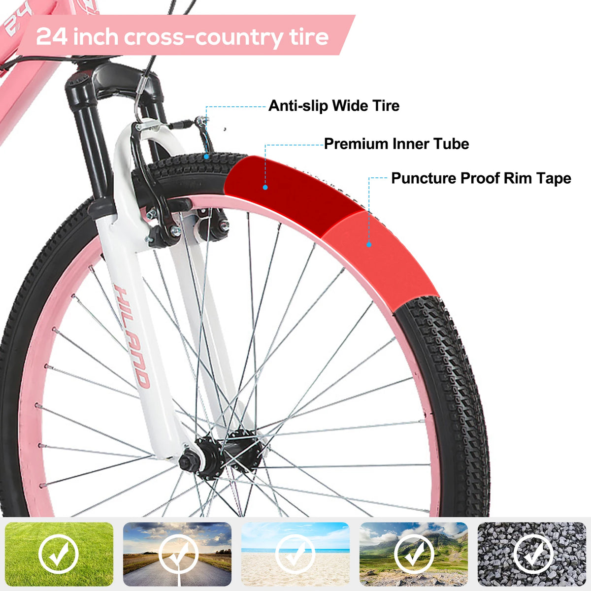 Kids' Mountain Bike with Front Suspension