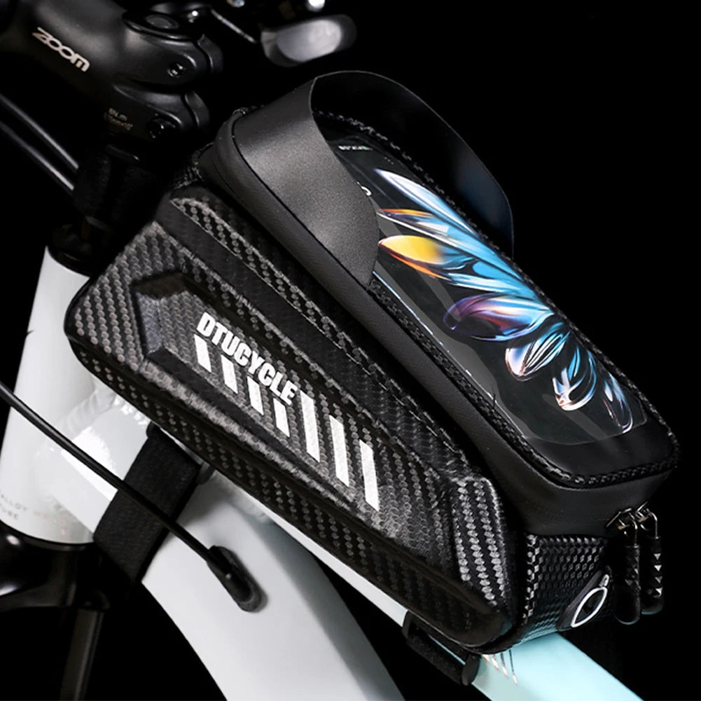 Hard Shell Bike Phone Frame Bag with Touchscreen