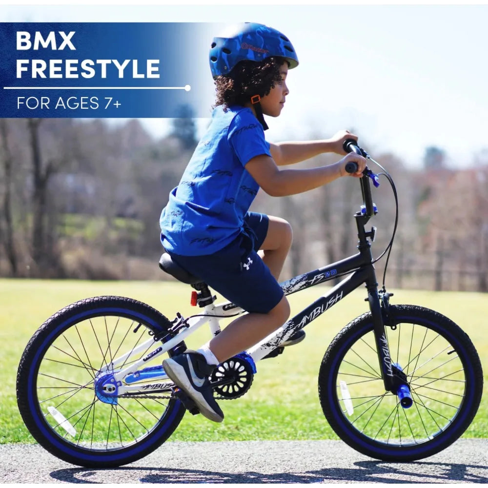 New  Bicycles 20" Boy's  BMX Child Bike, Black/Blue