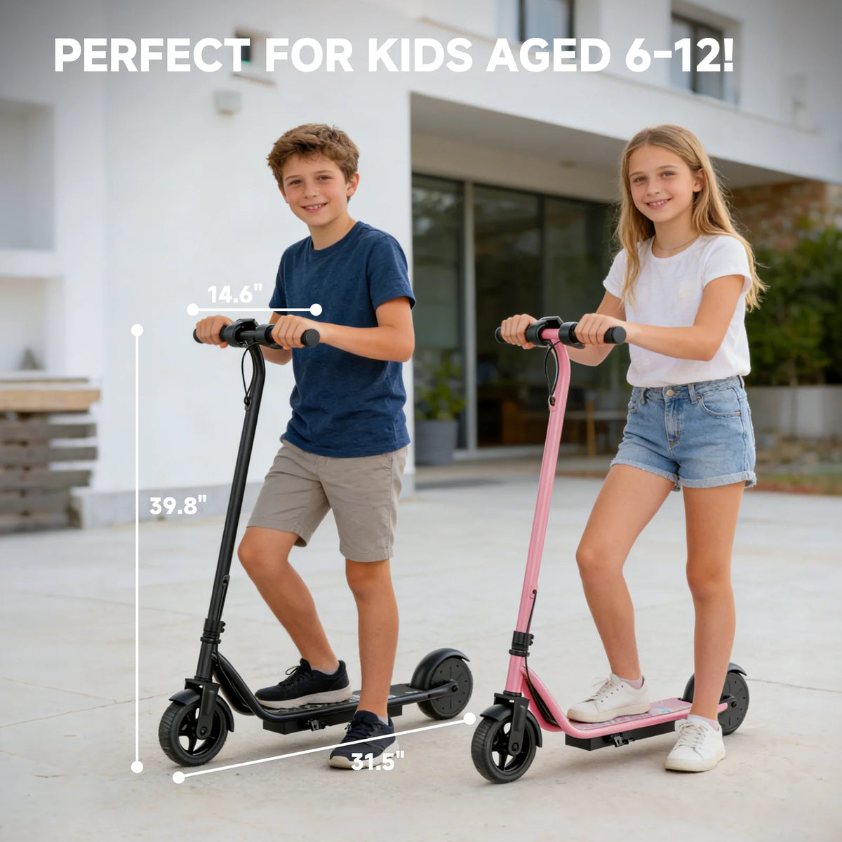 250W Kids Electric Scooter | Up to 10 Mile Range & 3 Speed Modes