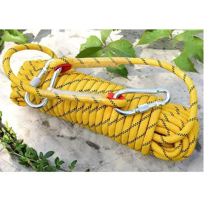 12mm Static Climbing Rope for Rock Climbing, Rappelling, and Tree Work