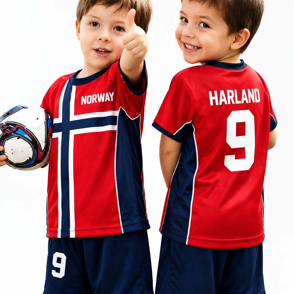 Kids Haaland Football 2-Piece Jersey & Shorts Set