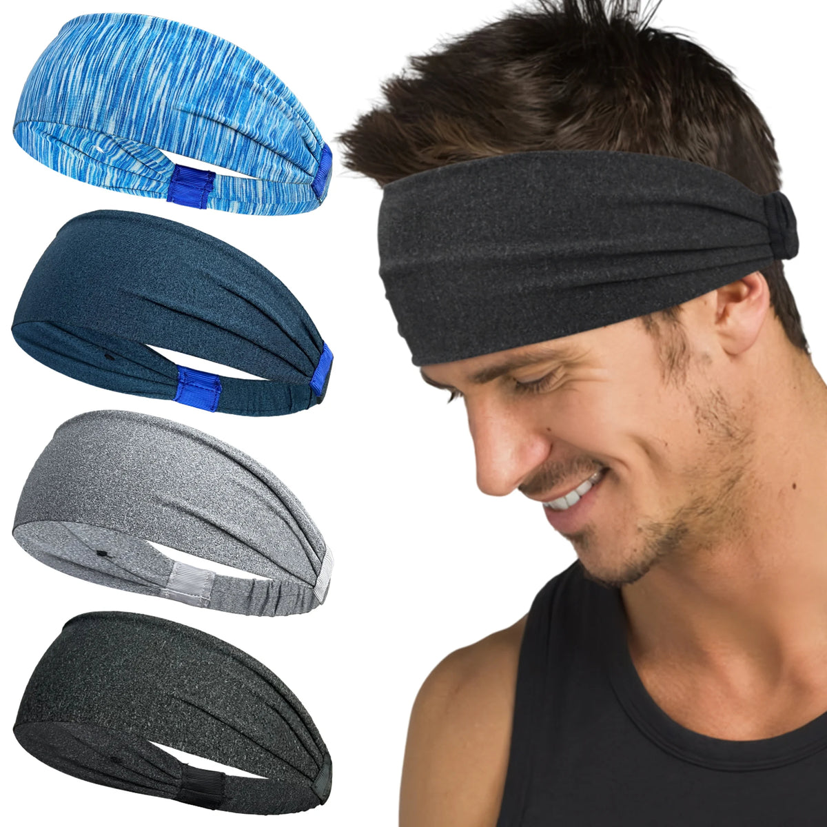 Elastic Sports Headbands for Men and Women