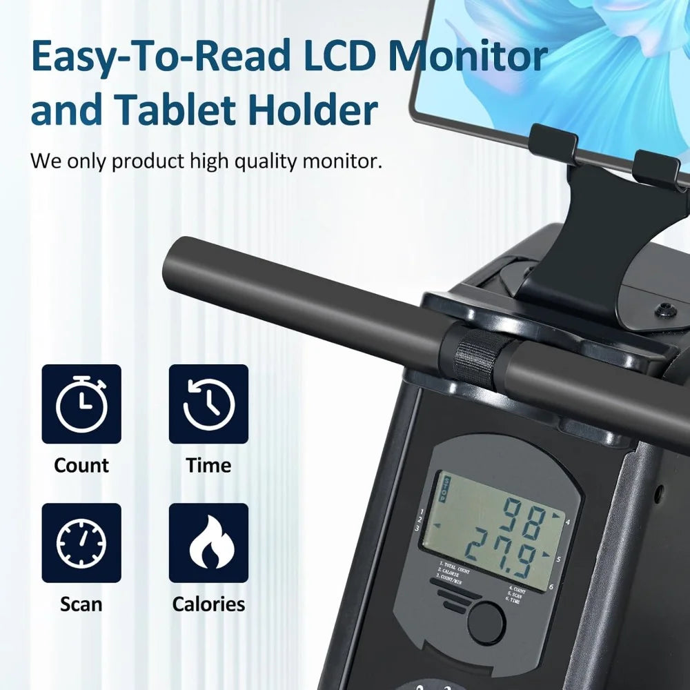 Portable, Quiet Rower with 8 Resistance Levels