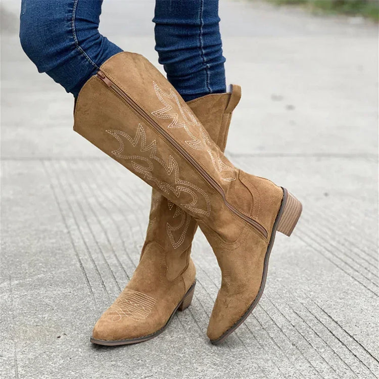 Step Out in Style: Women's High Knee Cowboy BootsWomen's Boots24 Hour Sport