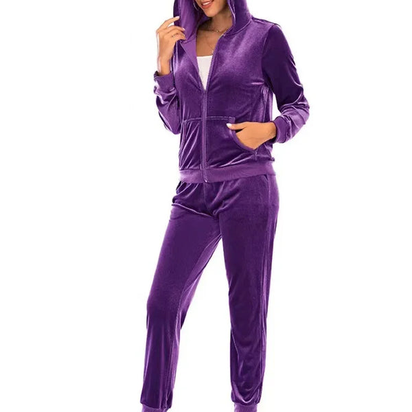 Perfect for Fall Women's 2-Piece Velvet Set