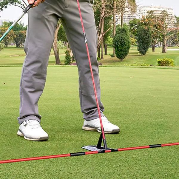 Golf Swing Alignment Rod & Practice Plate Angle Adjustment Aid