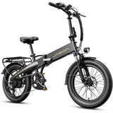 1000W Peak 25MPH Adult Electric Bike, Aluminum Frame, 20'' Fat Tires 24 Hour Sport