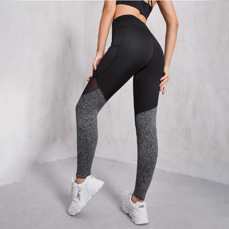 Sleek Mesh Leggings with Pockets