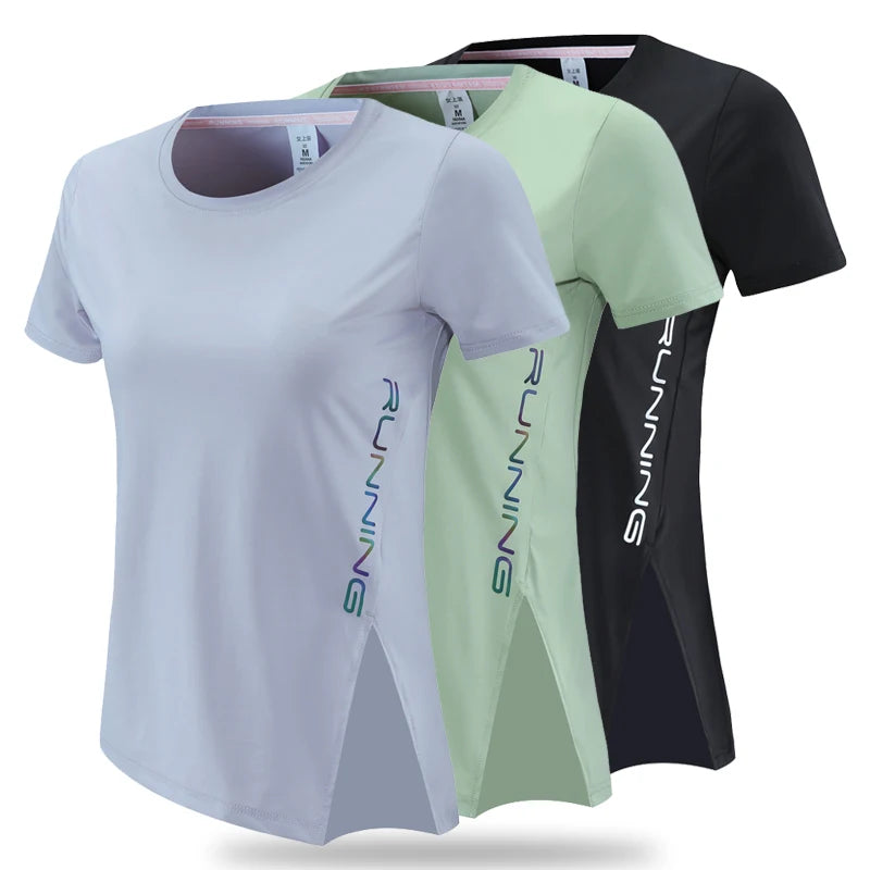 Women's Ice Silk Yoga Shirt: Breathable, Quick-Dry, Perfect for All Sports