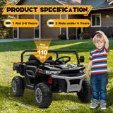24V 2-Seater Kids Ride-On Dump Truck w/ Remote Control & UTV Style